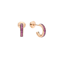 Créoles Together en Or rose 18K & Rubis