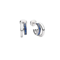 Créoles Together en Or blanc 18K & Saphir