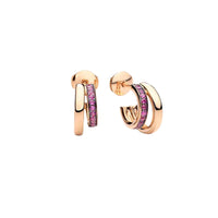Créoles Together en Or rose 18K & Rubis
