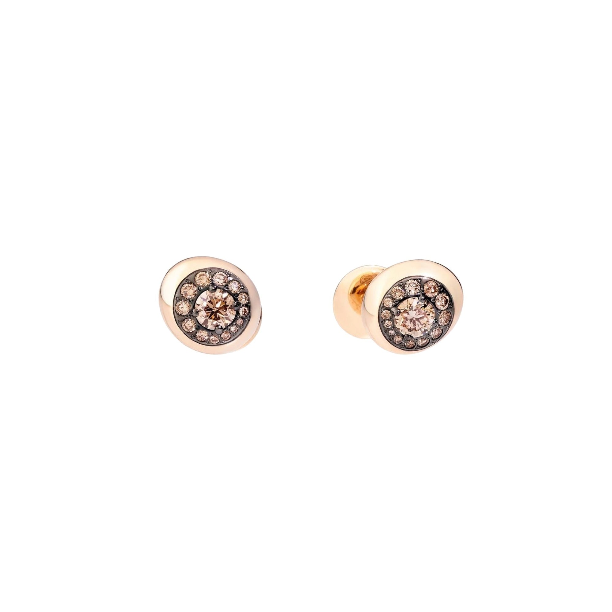 Boucles d'oreilles Nuvola en Or rose 18K & Diamant