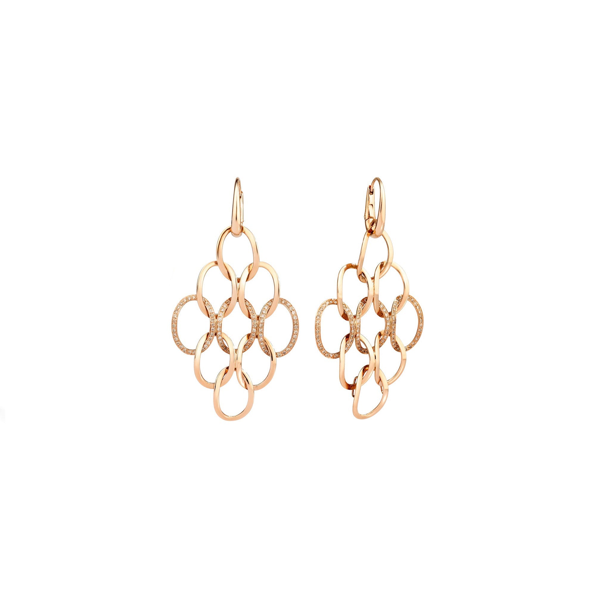 Boucles d'oreilles Brera en Or rose 18K & Diamant