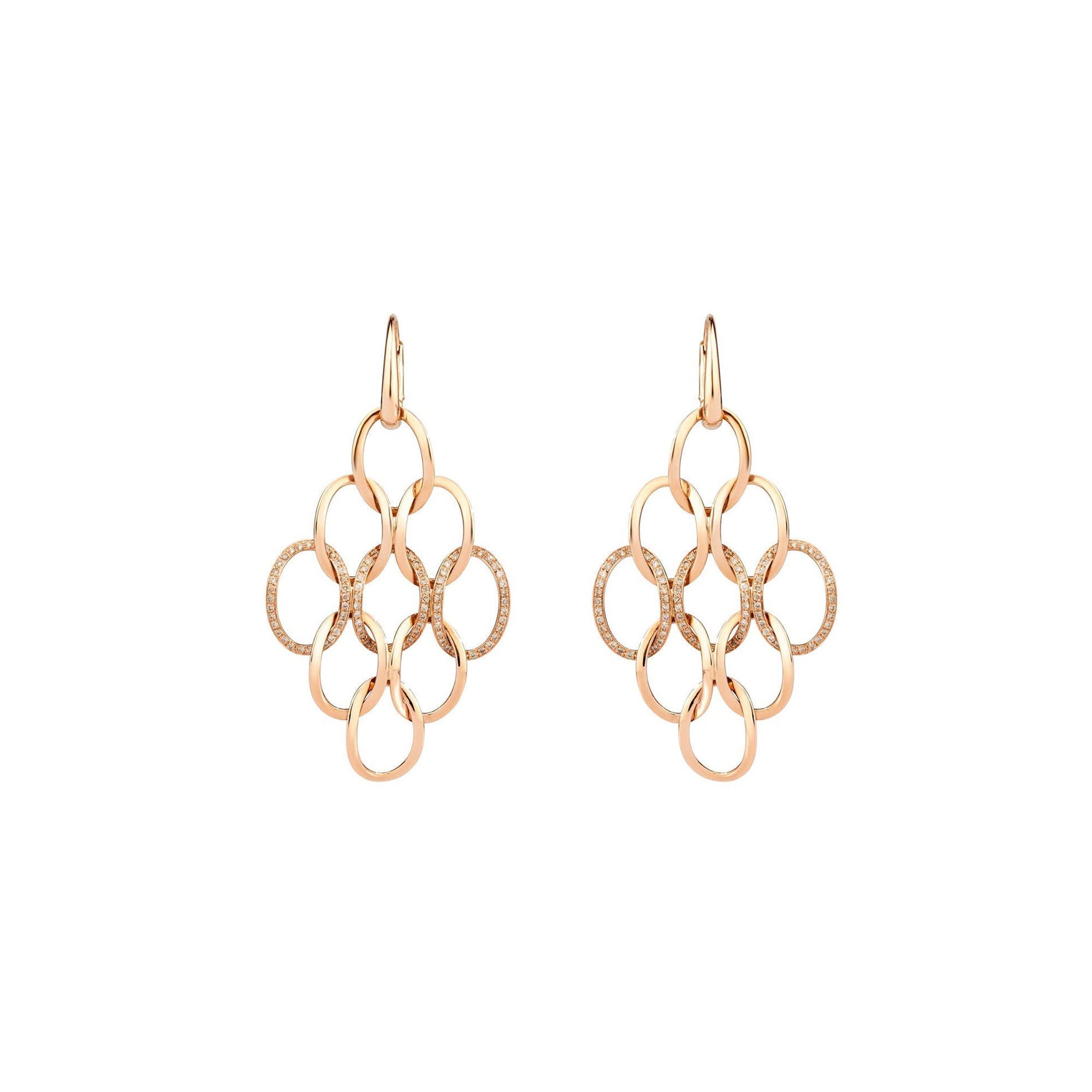 Boucles d'oreilles Brera en Or rose 18K & Diamant