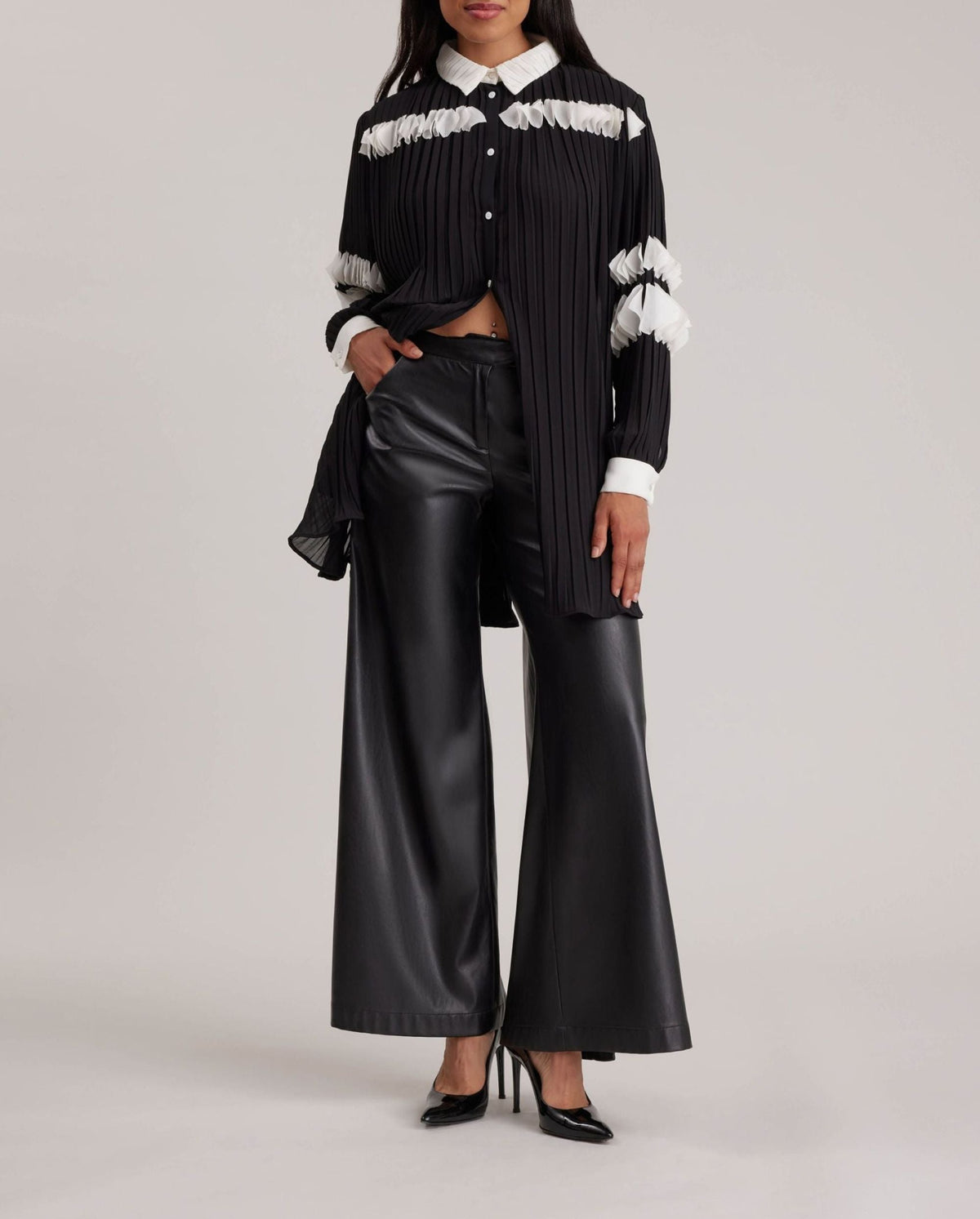 Chemise longue Poésie - Black
