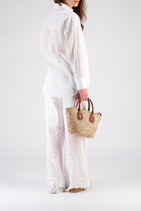 Mex shirt with broderie anglaise - White