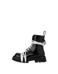 Leather biker boots 40 - Black