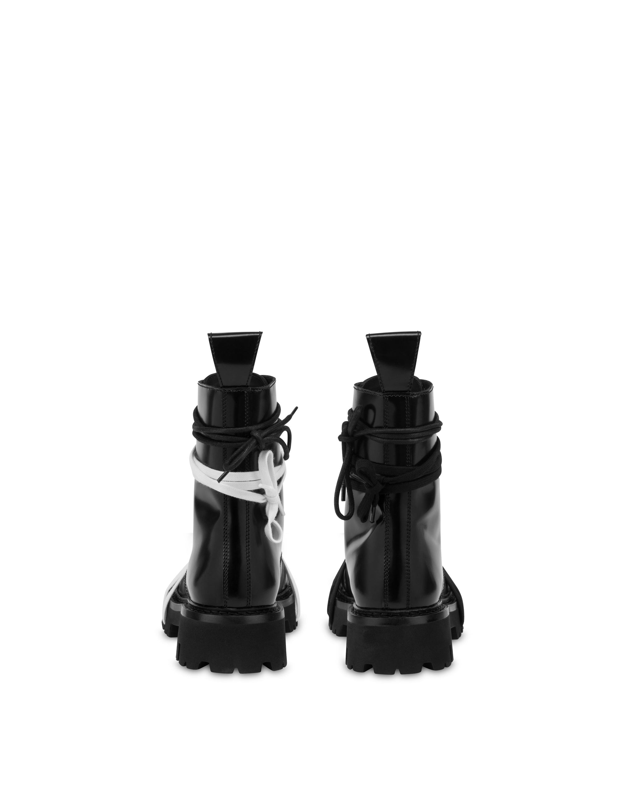 Leather biker boots 40 - Black