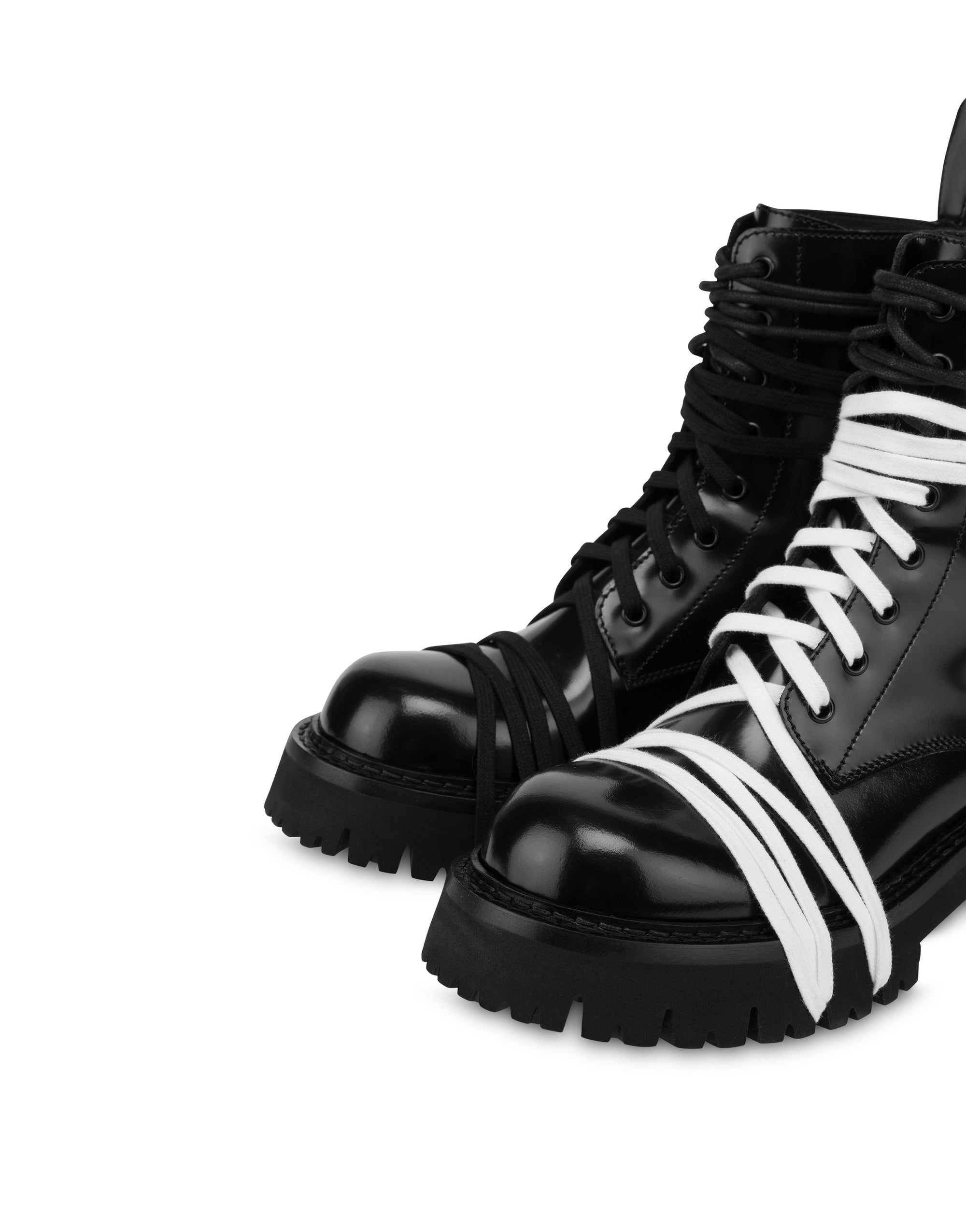 Leather biker boots 40 - Black