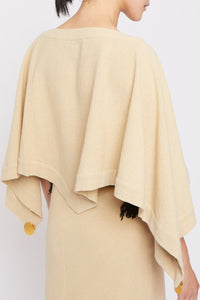 Poncho Poosh asymétrique en maille - Sand