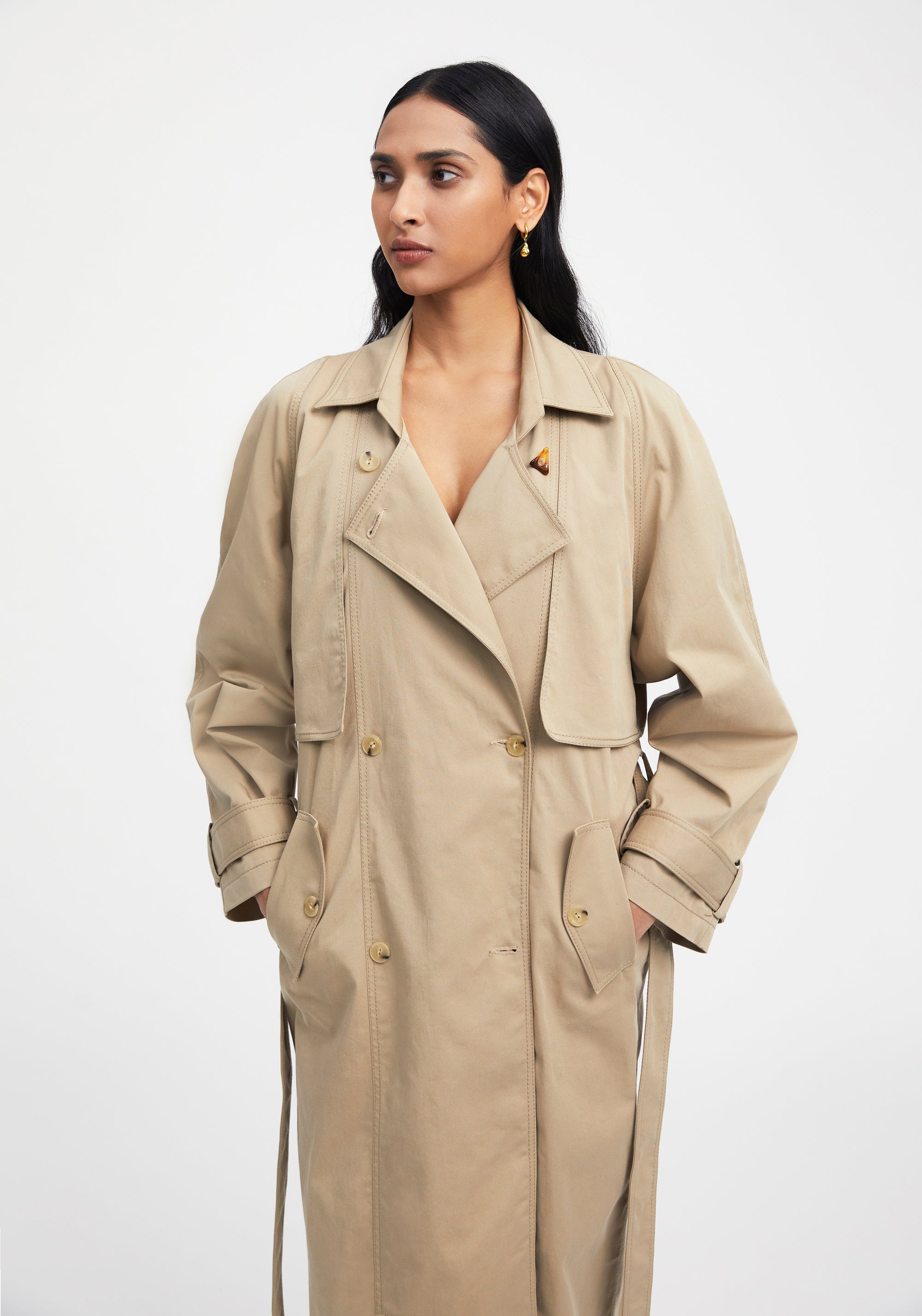 Trench-coat Poppy classique - Clay