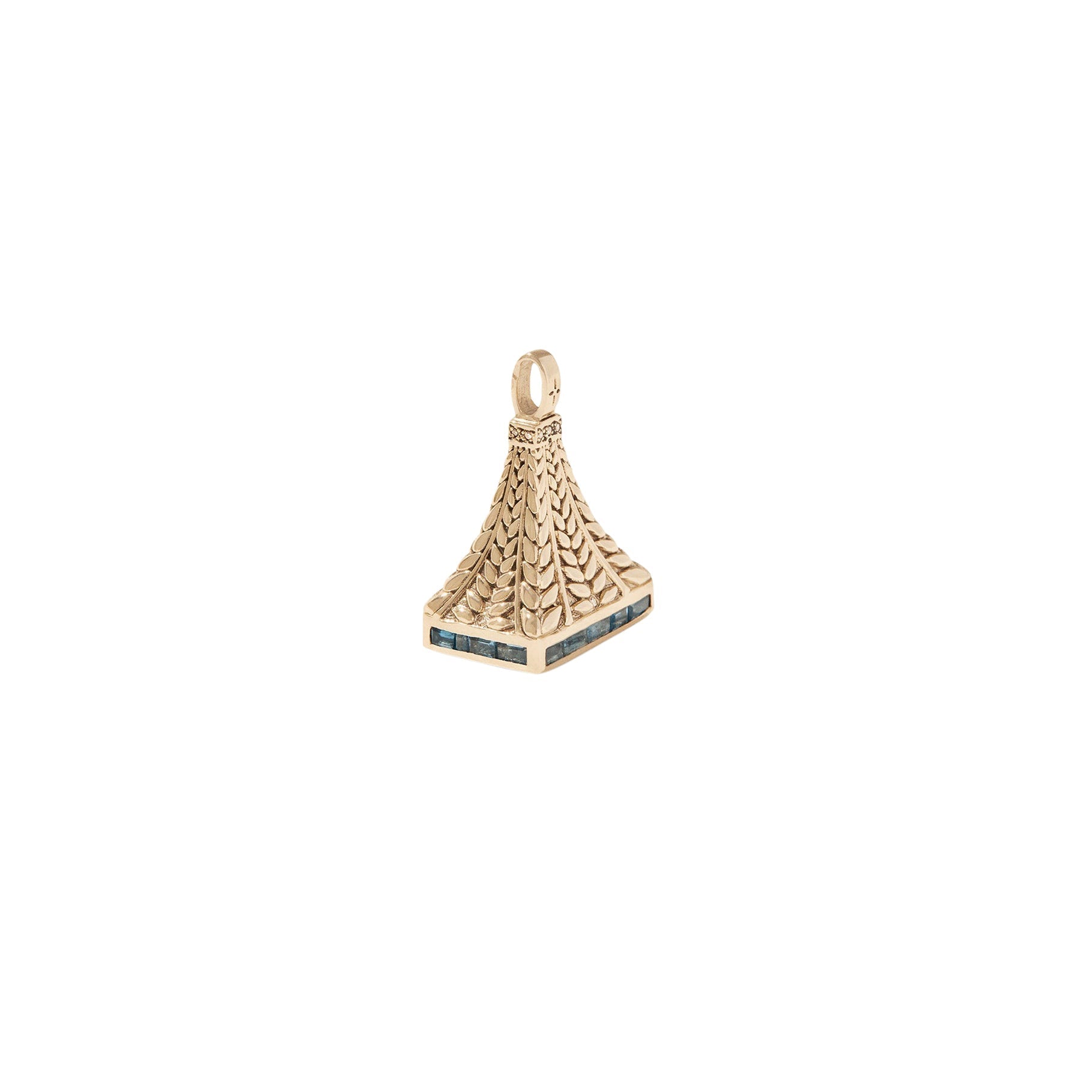 Pendentif Poppy en or jaune sertie de diamant - Diamant & Topaze & Améthyste
