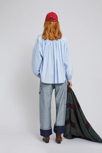 ZNOSTOCK_BLUE SHIRT POPY - Blue