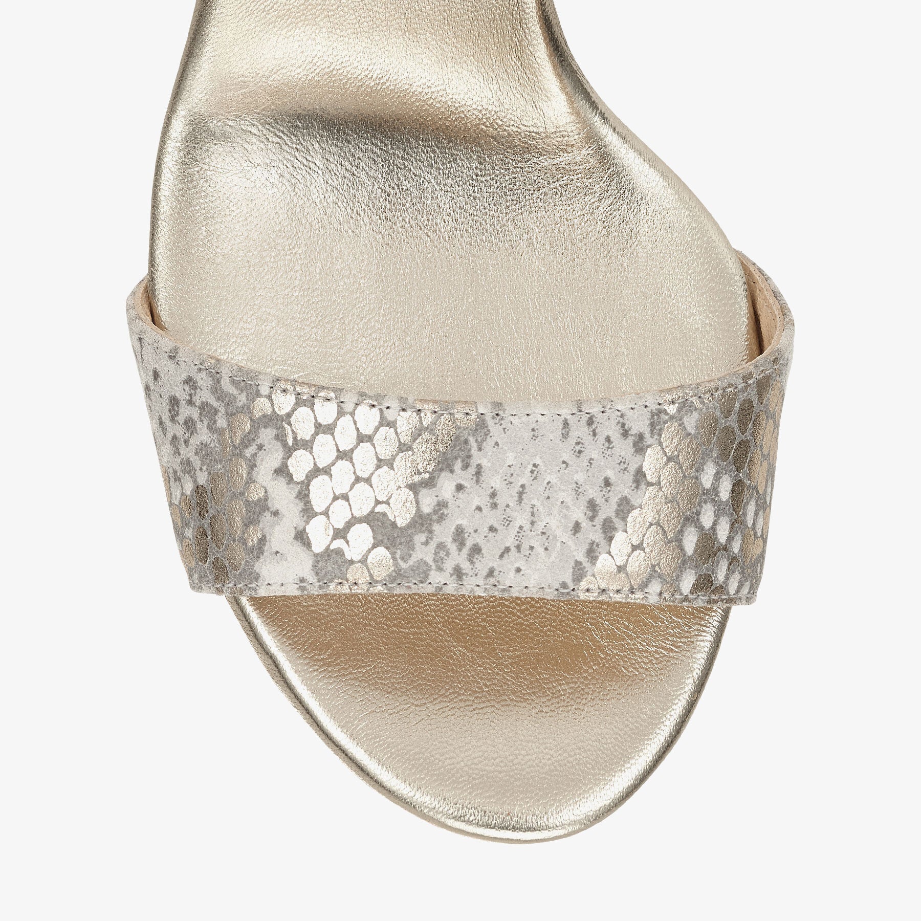 Sandales compensées Portia 120 en cuir - Light Khaki