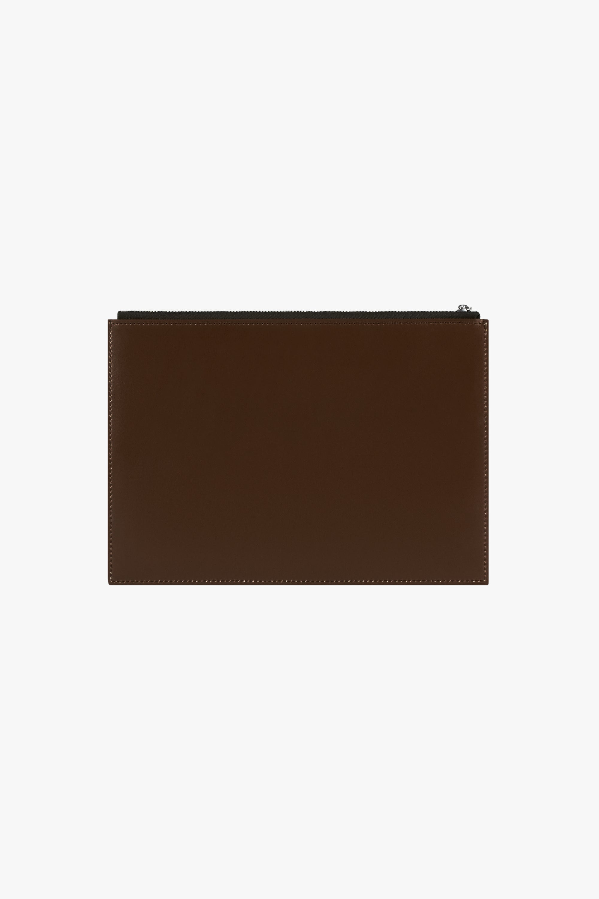 Pochette plate en cuir - Taupe