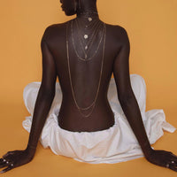 Collier Number N°4 serti d'un diamant - Or Jaune