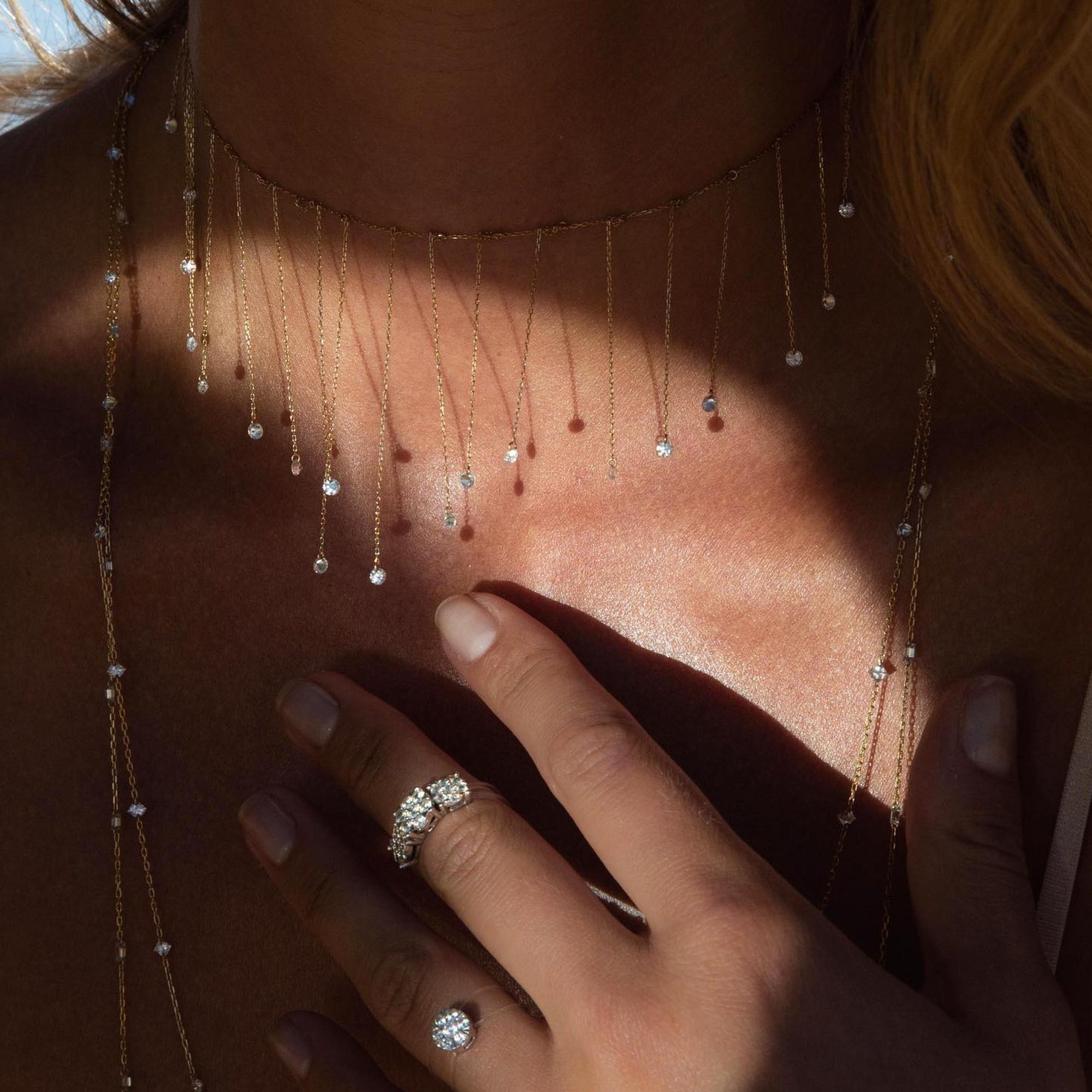Collier Danaé serti de diamants - Or Jaune