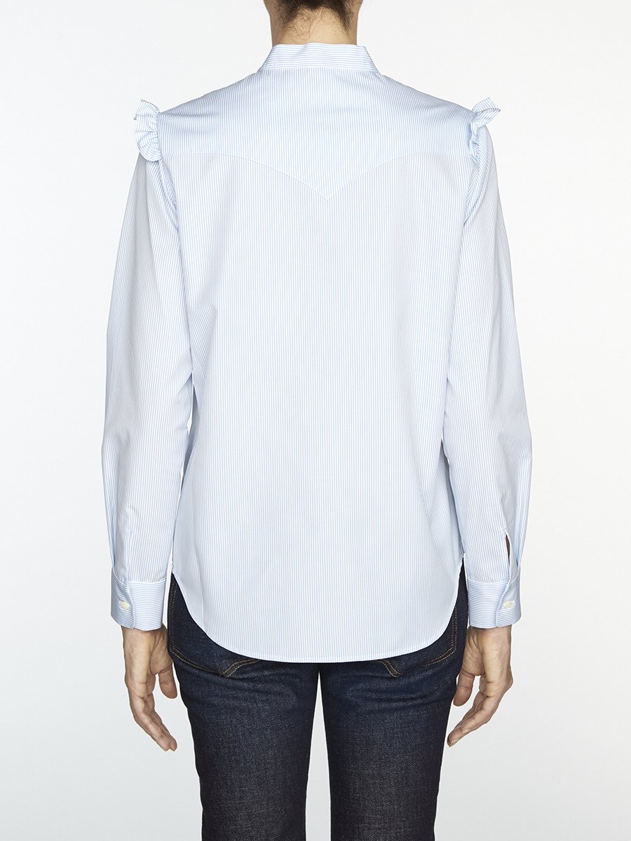 2qty RELIQUAT 90€ 50%  / Chemise Prairy à volant - Blue Multicolor
