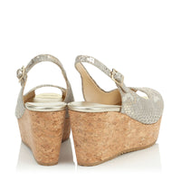 Sandales compensées Praise 70 en cuir - Light Khaki