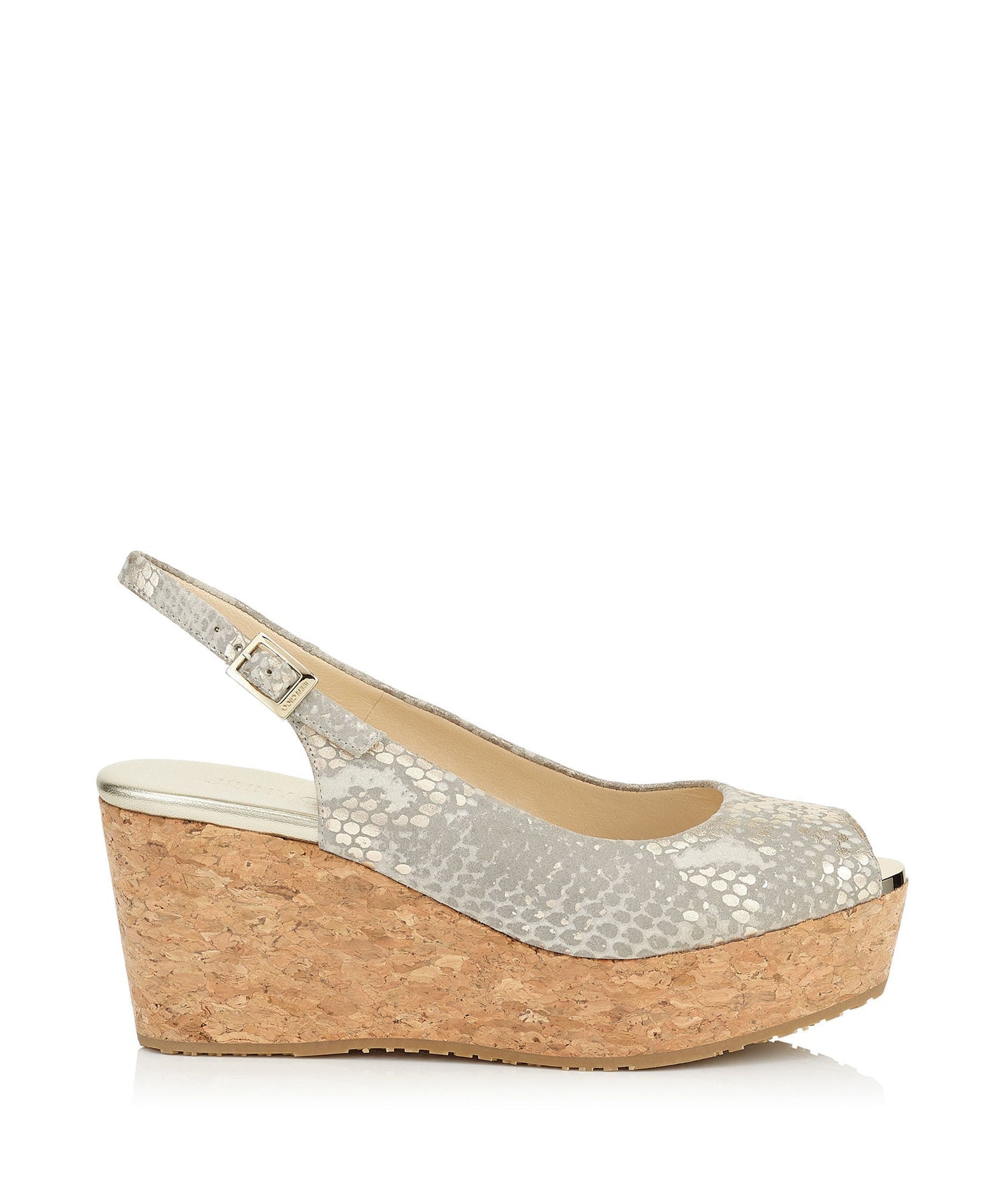 Sandales compensées Praise 70 en cuir - Light Khaki