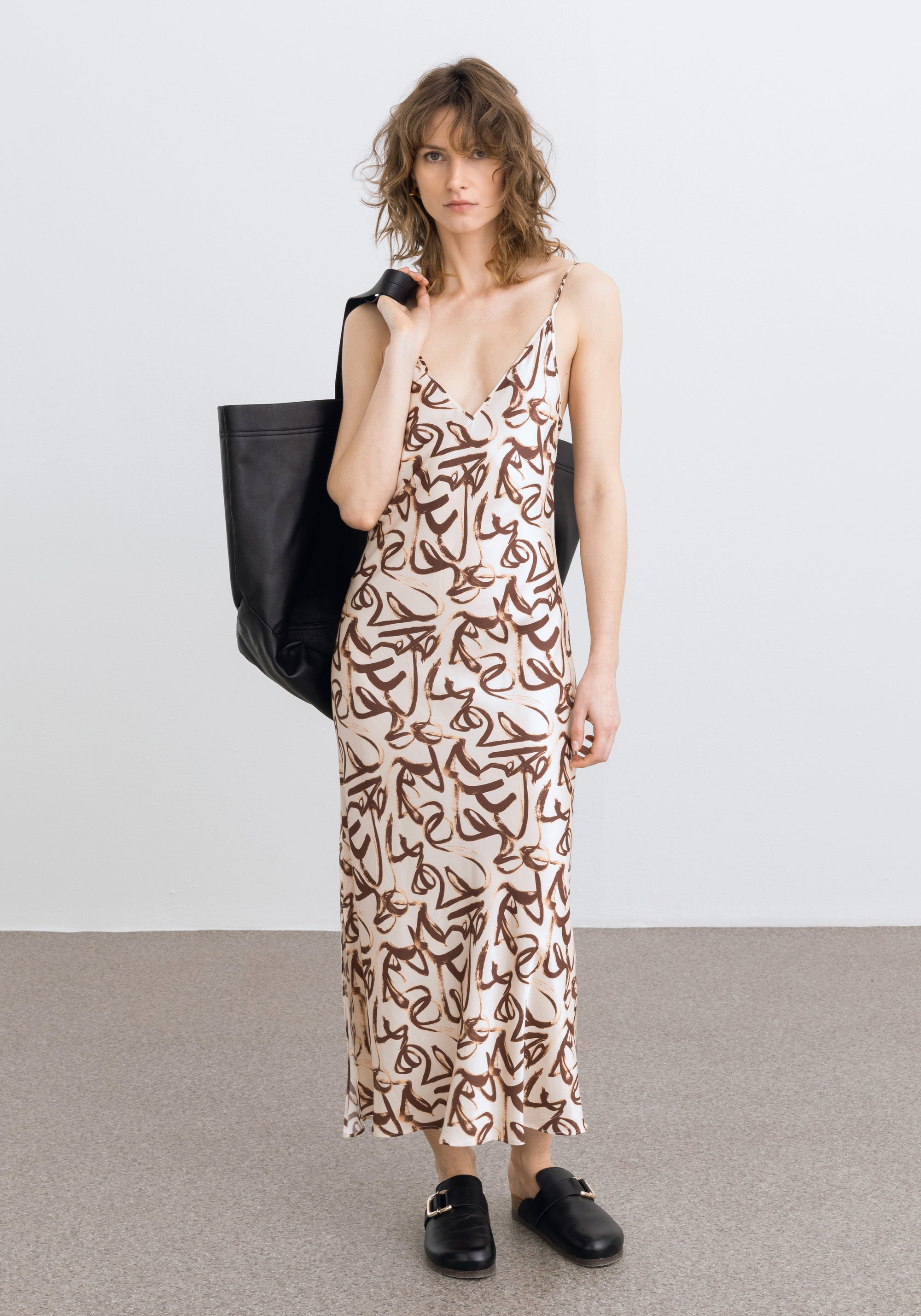 Robe longue Prima en soie mélangée - Sienna