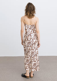 Robe longue Prima en soie mélangée - Sienna