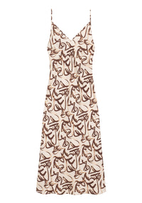 Robe longue Prima en soie mélangée - Sienna