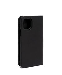 Coque de téléphone Iphone 11 Pro Max en cuir - Black & Silver