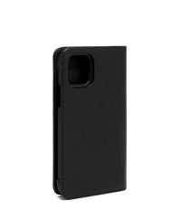 Coque de téléphone Iphone 11 Pro en cuir - Black & Silver