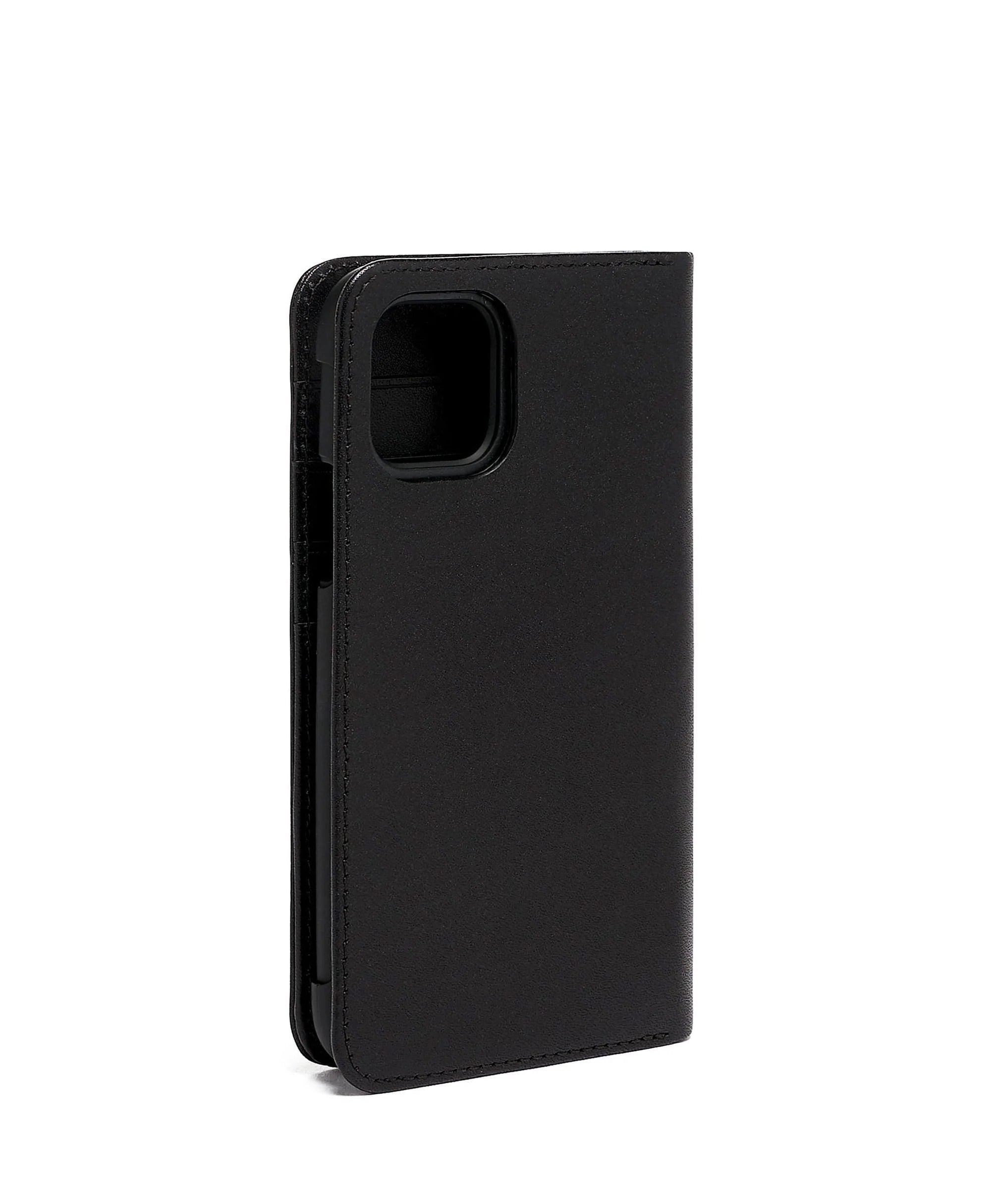 Coque de téléphone Iphone 11 Pro en cuir - Black & Silver