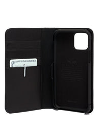 Coque de téléphone Iphone 11 Pro en cuir - Black & Silver