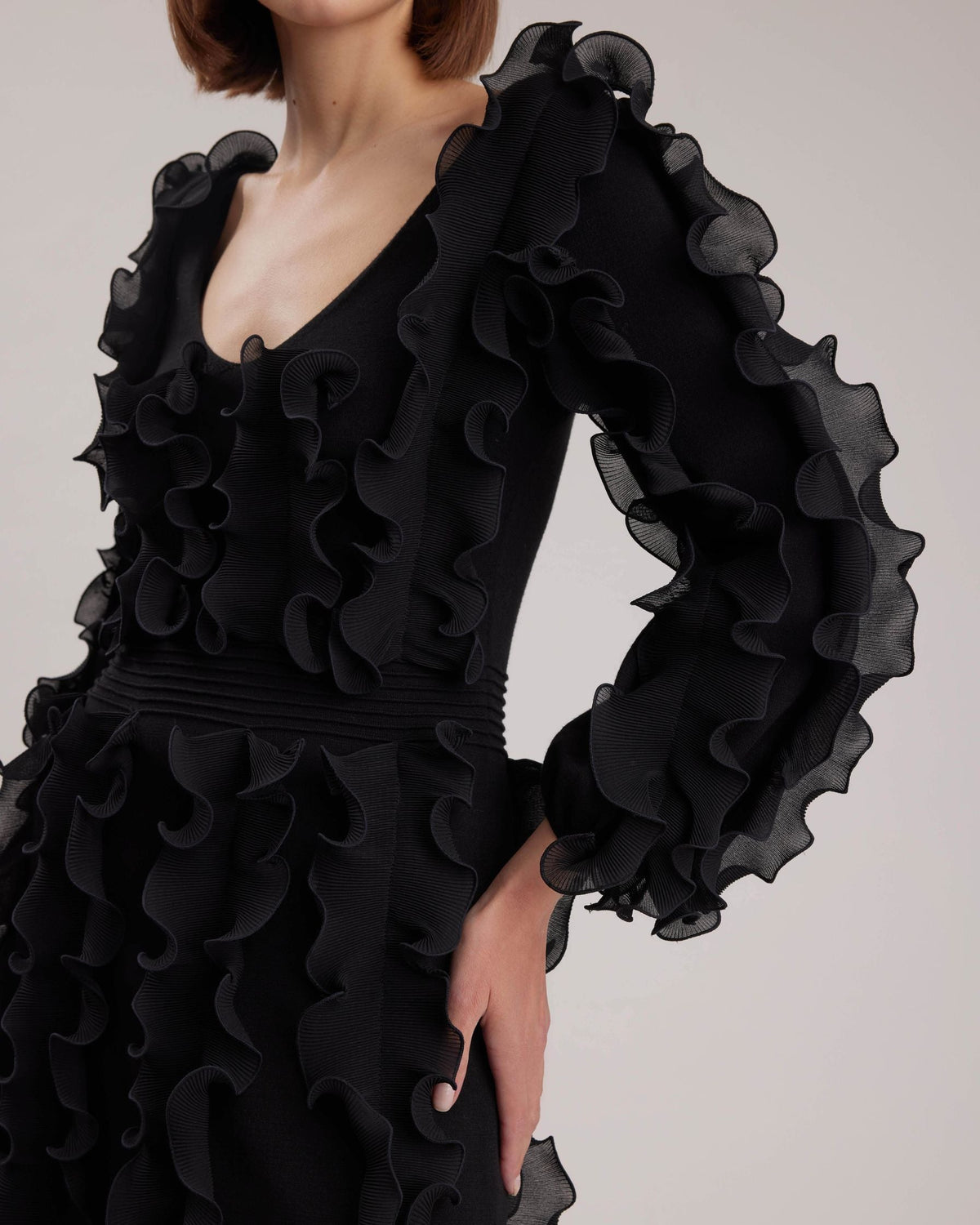 Robe Prose à manches mi-longues - Black