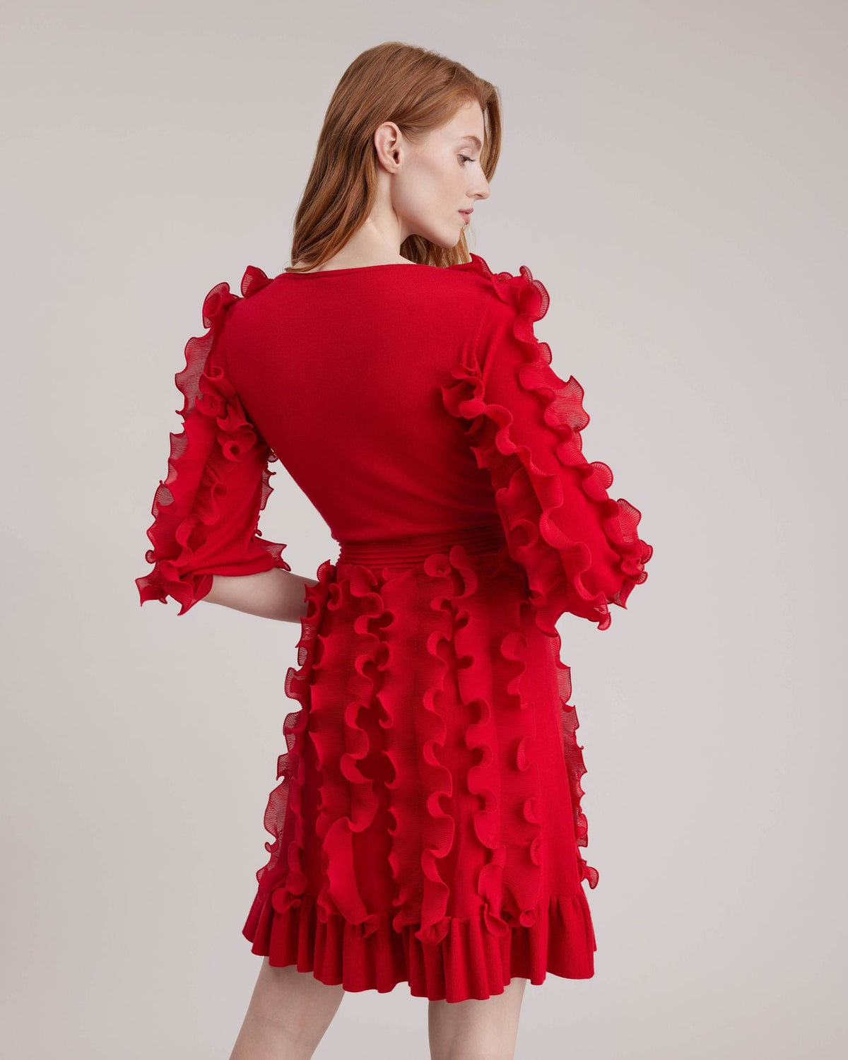 Robe Prose à manches mi-longues - Tango Red