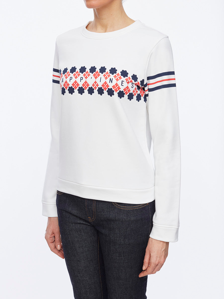4qty RELIQUAT 50€ 12,5%  / Pull Prosper Happines - Ecru Happ Ines
