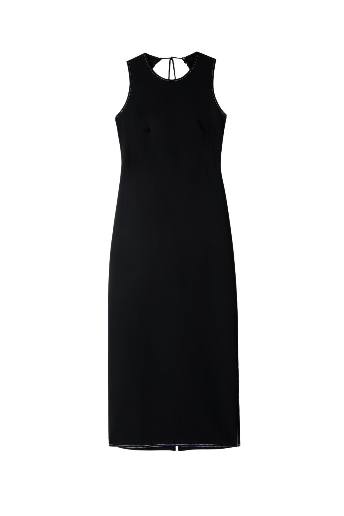 Buco midi dress in wool blend - Black