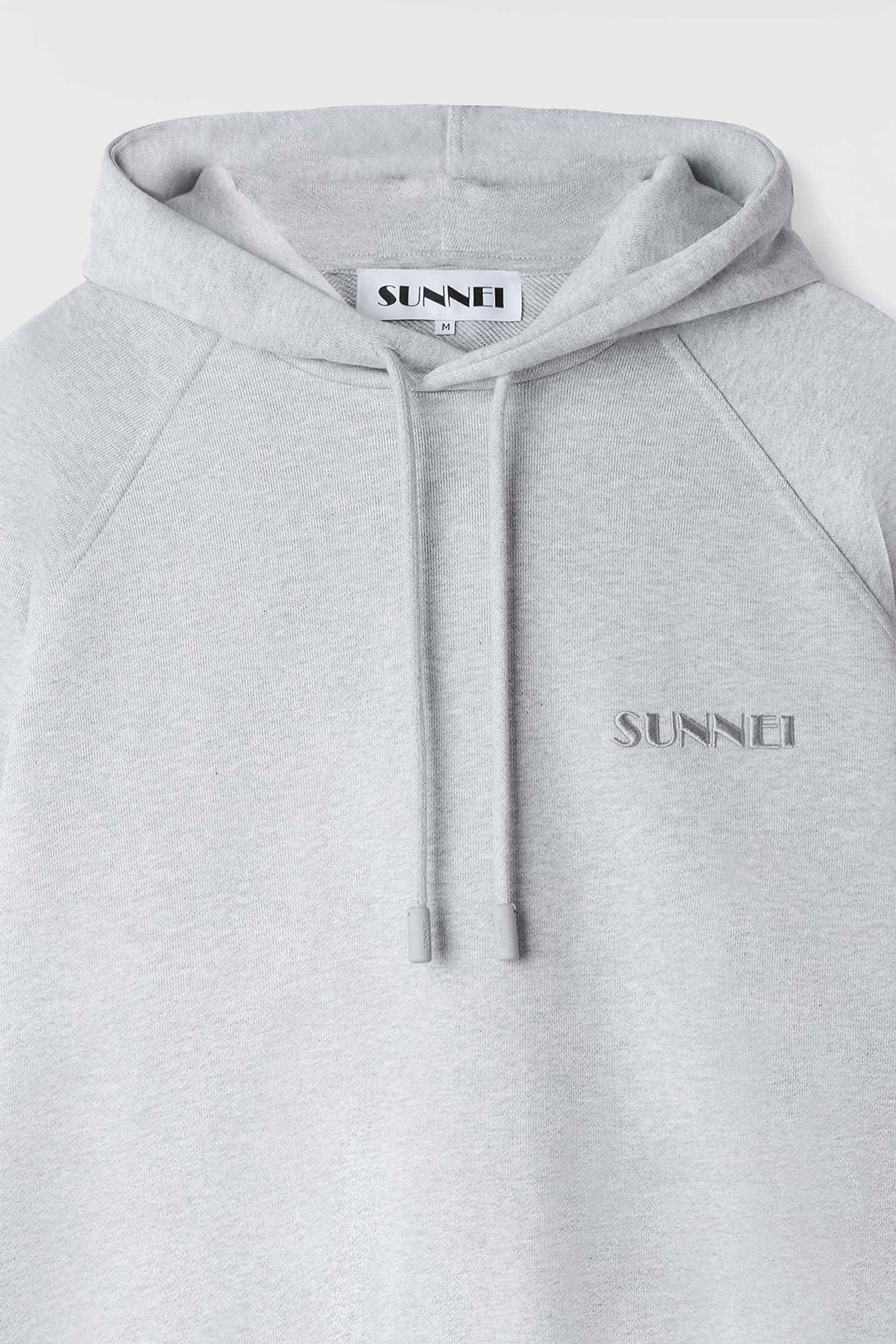 Small embroidered logo hoody - Grey
