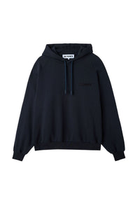 Hoodie with small logo - Blue