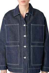 Reversible striped jacket - Denim & Blue