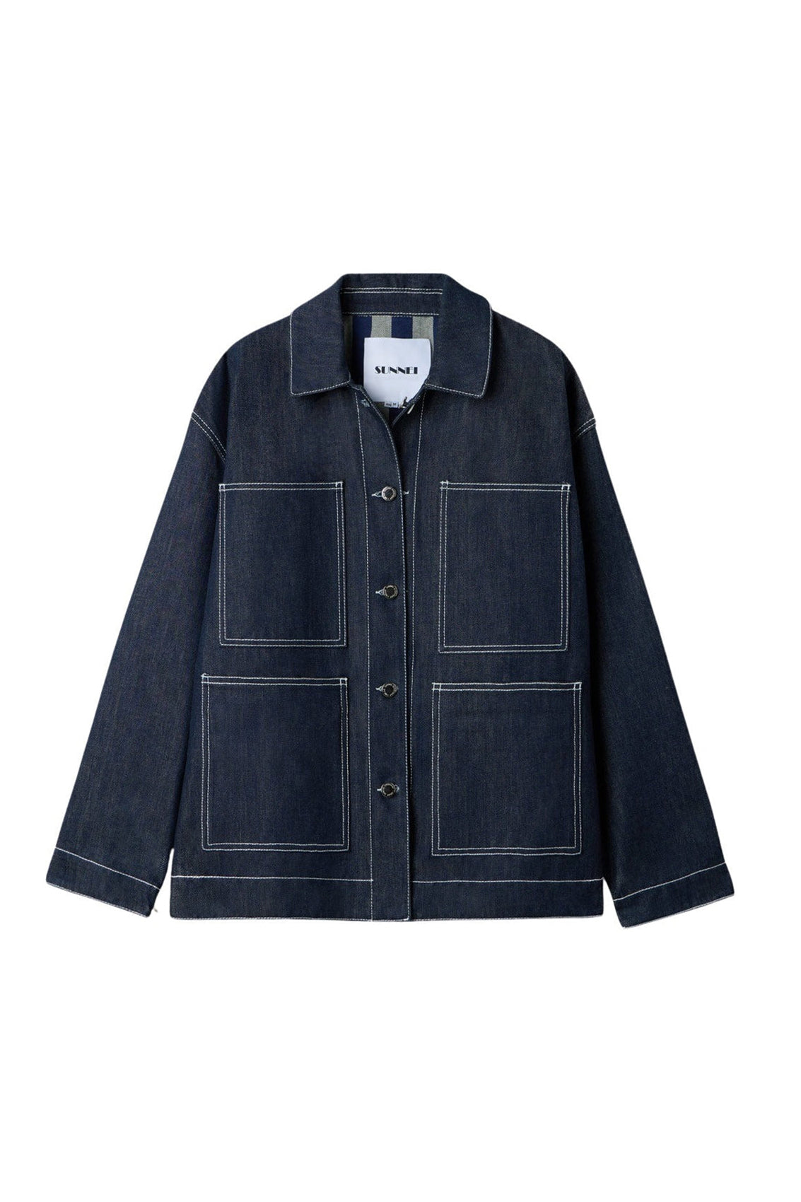 Reversible striped jacket - Denim & Blue