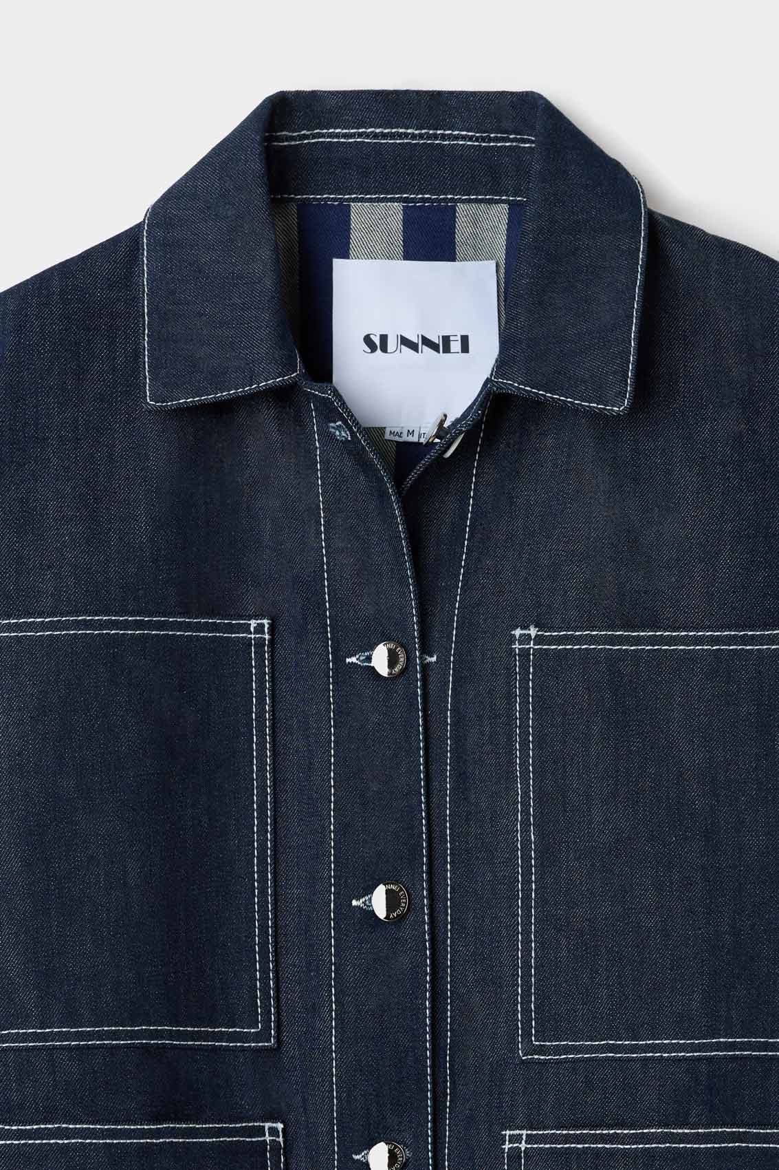 Reversible striped jacket - Denim & Blue