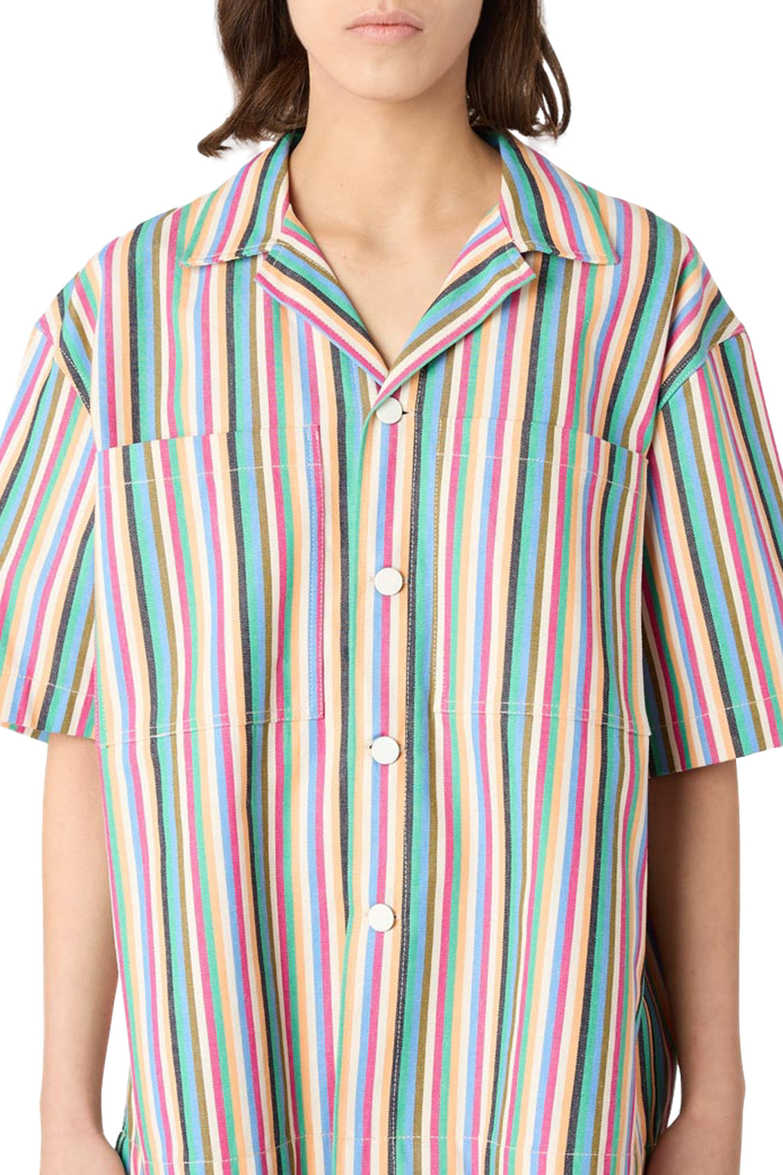 Short-sleeved shirt with pockets - Multicoloured