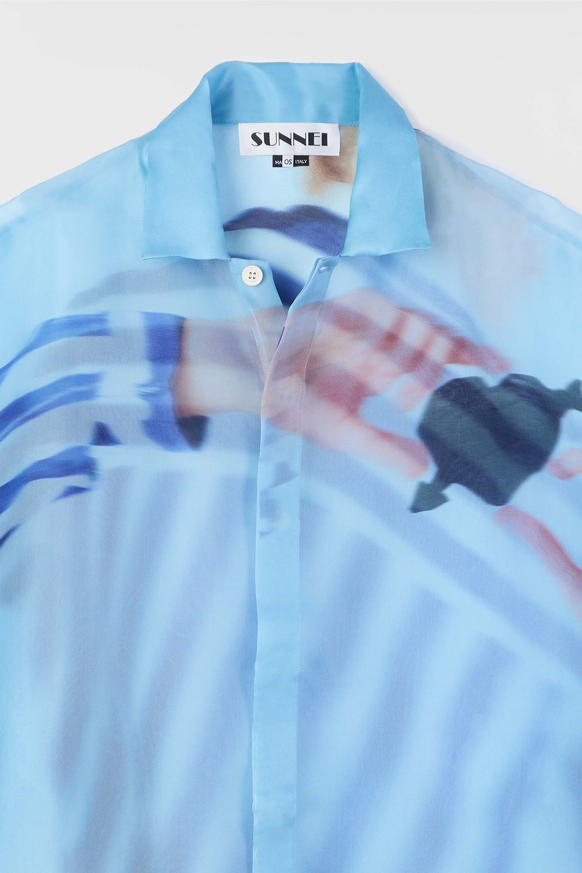 Cuore di pietra silk shirt - Azure
