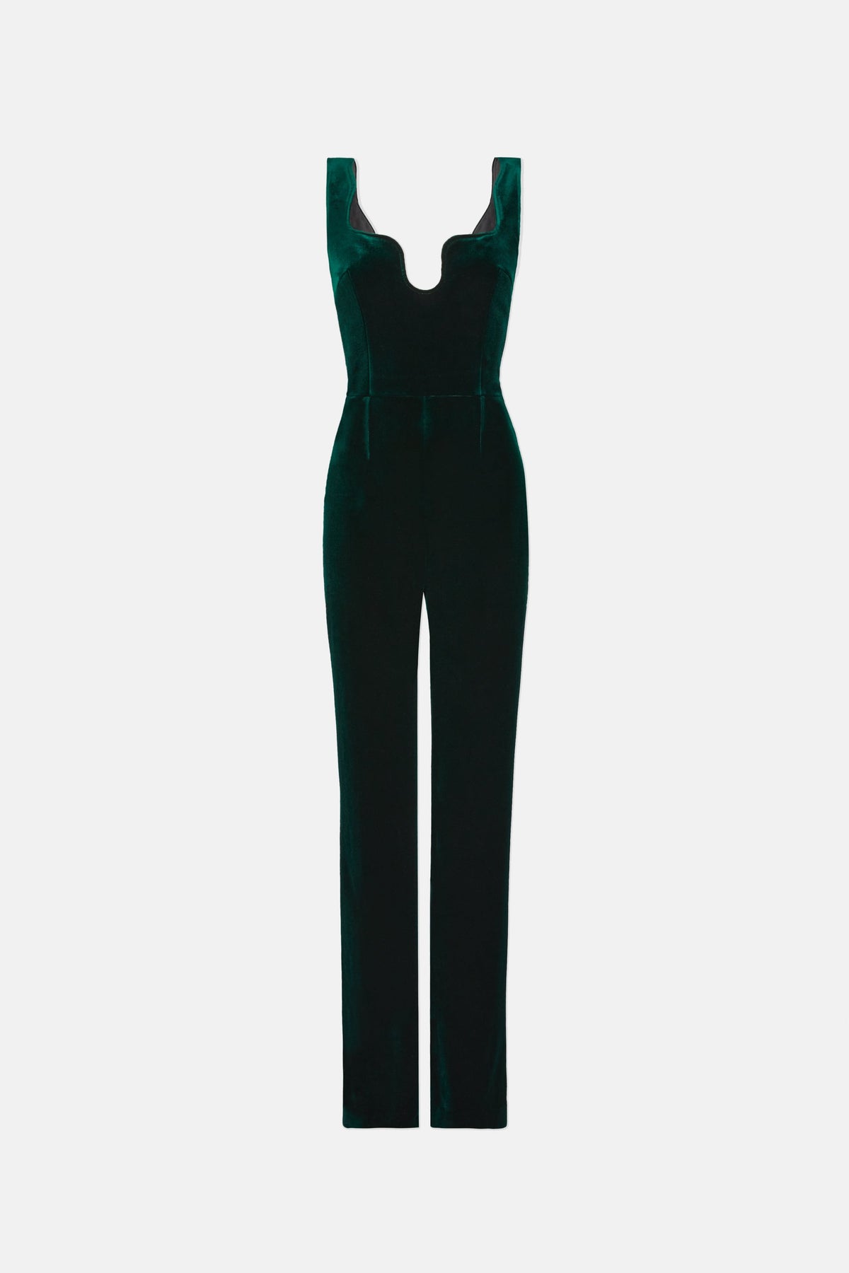 Siren Velvet Jumpsuit - Pine