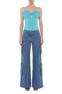 Pantalon cargo - Light Blue Denim