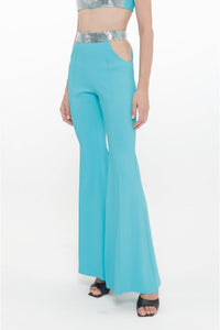 Pantalon flare ajouré - Blue Zircon