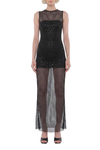 RECOLO BLACK /// Robe midi à cristaux - Black