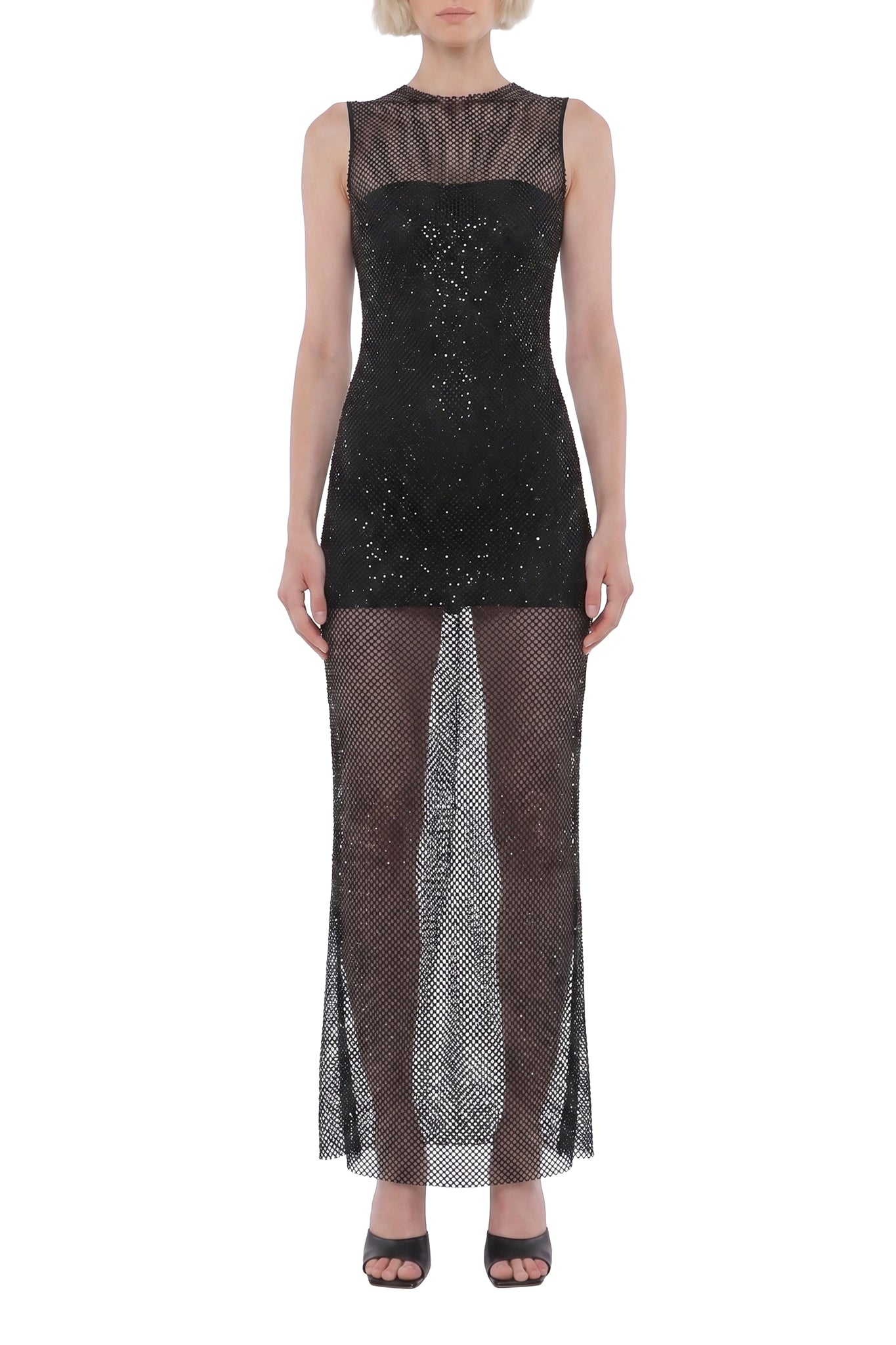RECOLO BLACK /// Robe midi à cristaux - Black