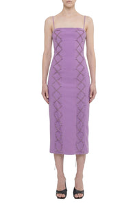 Robe midi à laçages - Purple