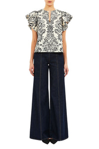Severine Flutter Sleeve Top