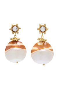 Embellished Shell Drop Earring