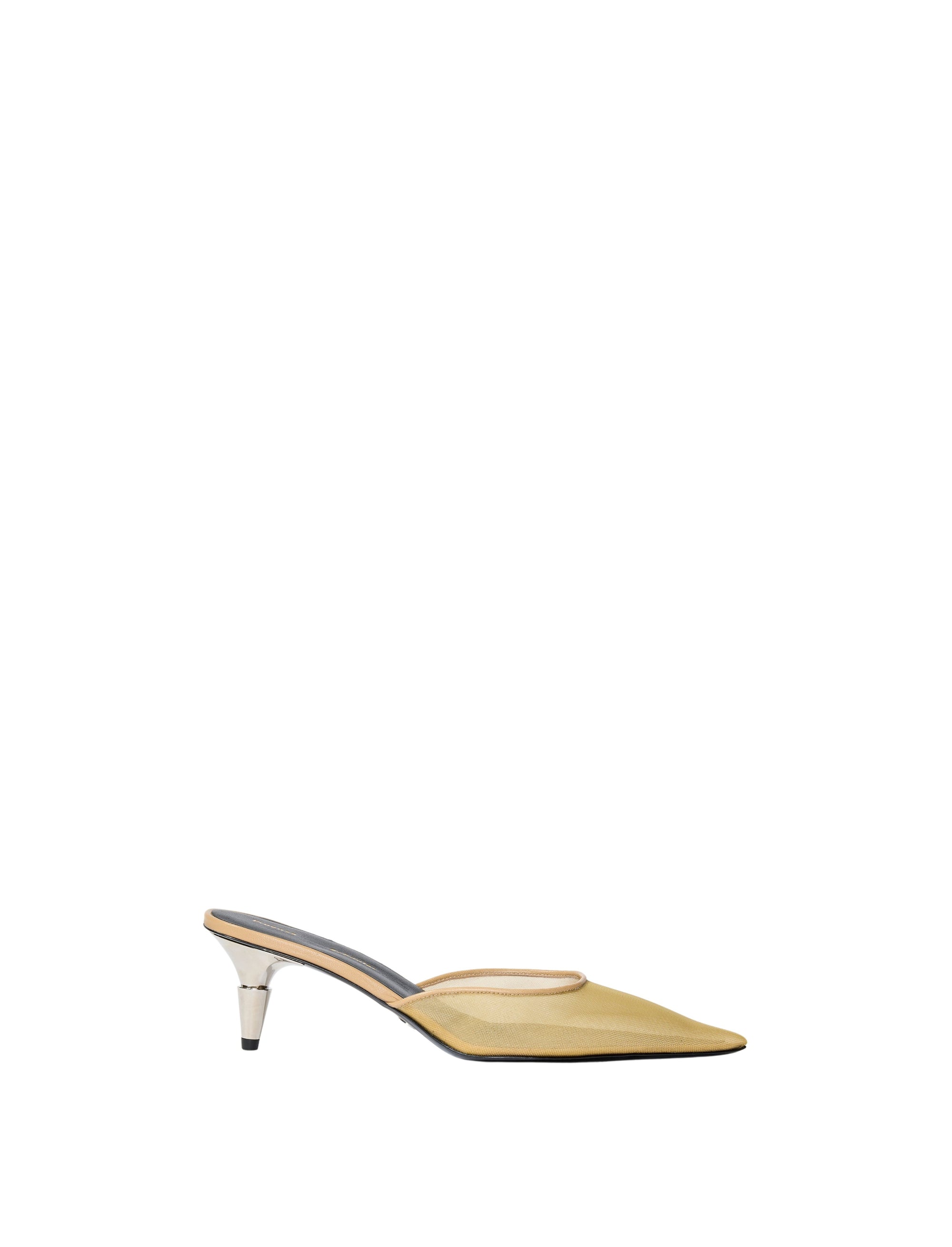 Mules à talons 60 en cuir et mesh - Birch