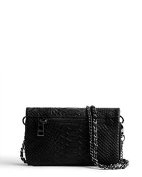 Pochette Rock Nano Savage en cuir - Noir